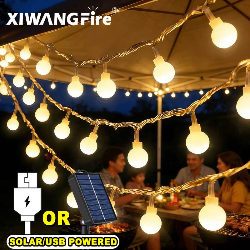 3-10M Solar/USB/Battery String - Outdoor Lighting Effects ulasan dan harga