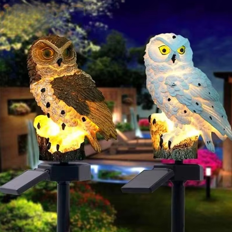 Solar Owl Garden Stake Lights  - Outdoor Lighting Effects ulasan dan harga