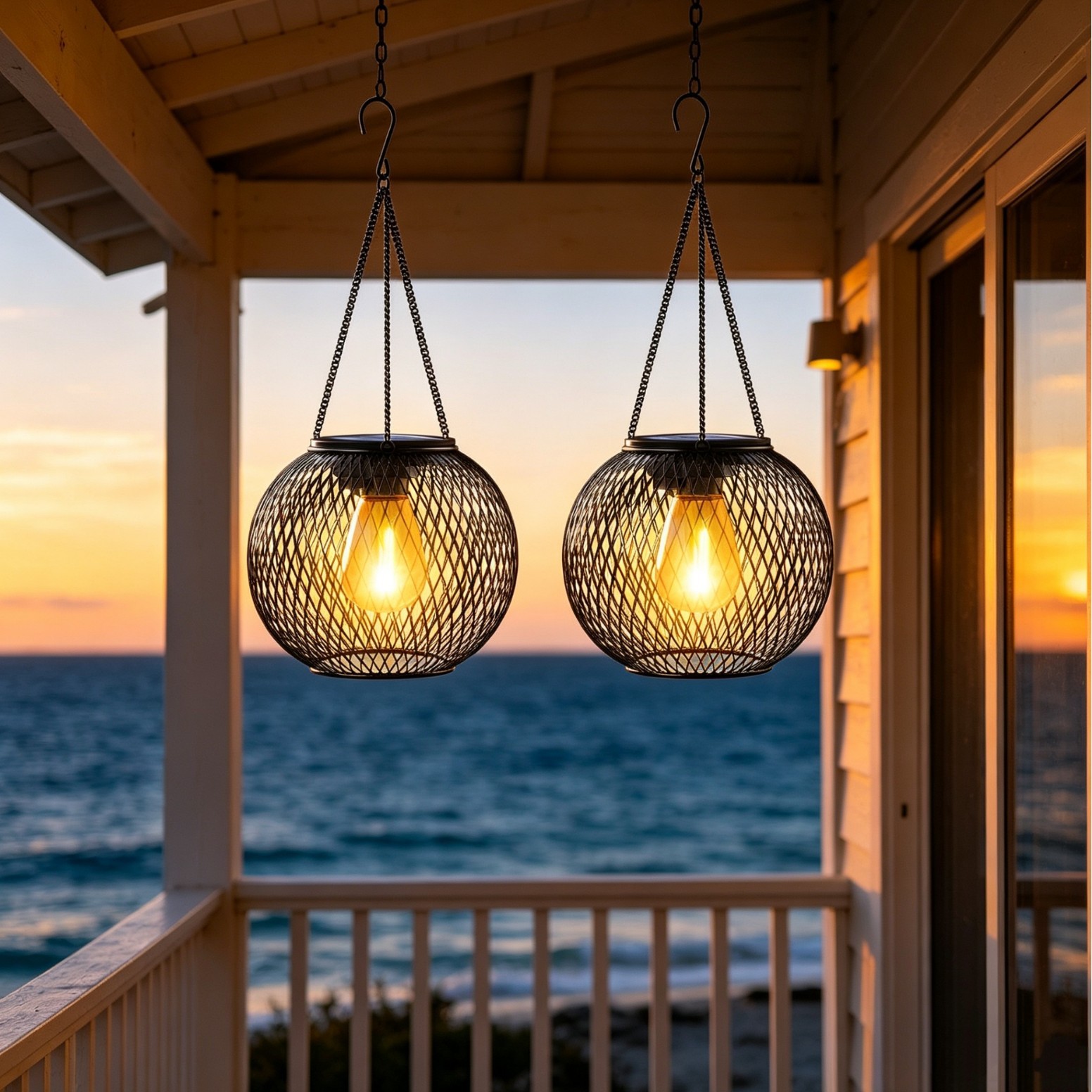 Solar Powered LED Hanging Floo - Outdoor Lighting Effects ulasan dan harga