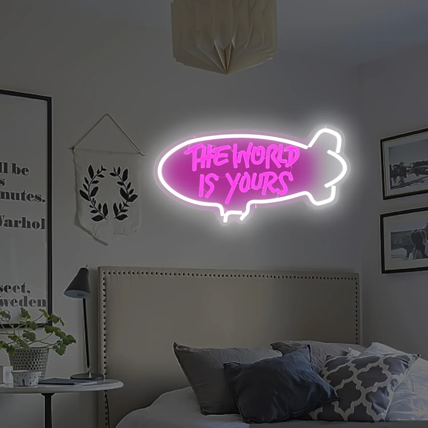 The World Is Yours Blimp Neon  - Outdoor Lighting For Your Home ulasan dan harga