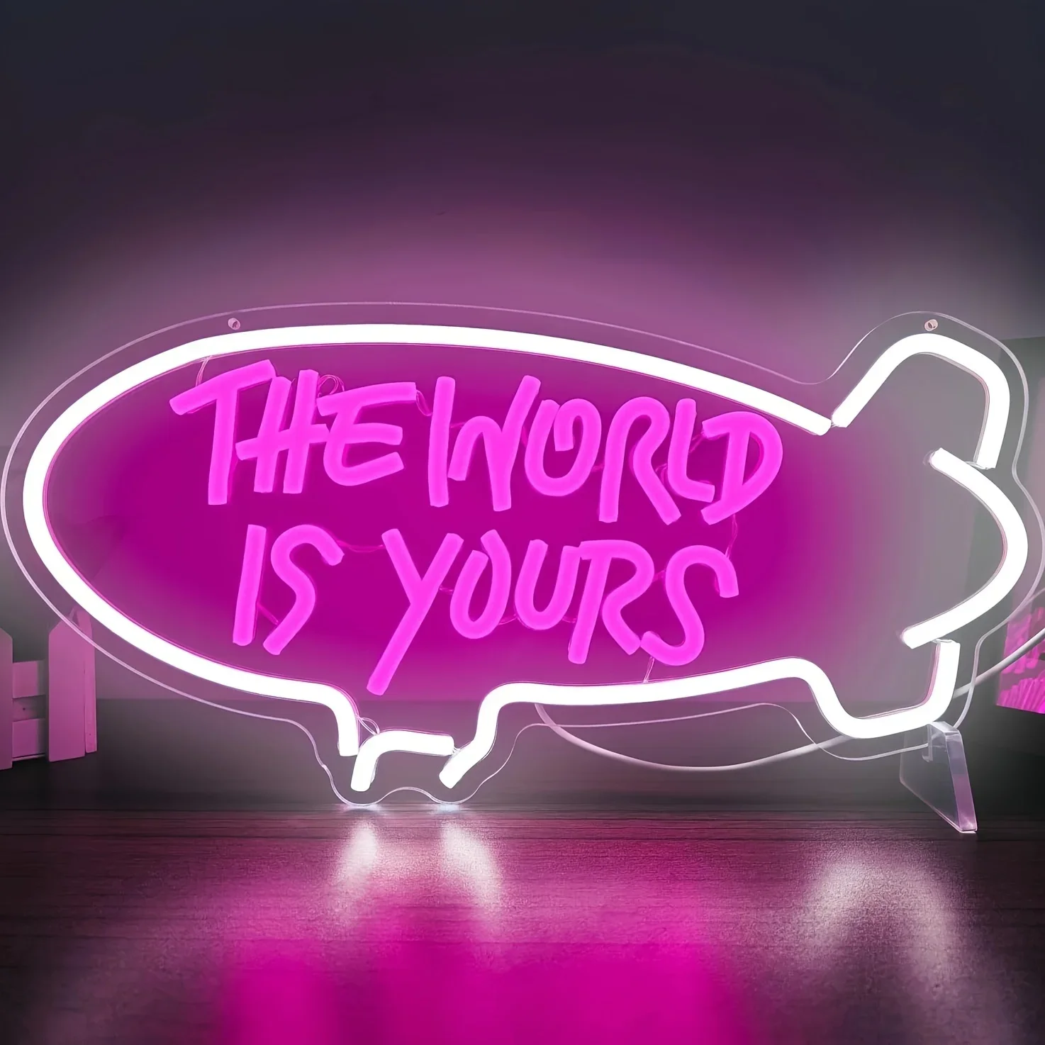 The World Is Yours Blimp Neon  - Outdoor Lighting For Your Home ulasan dan harga