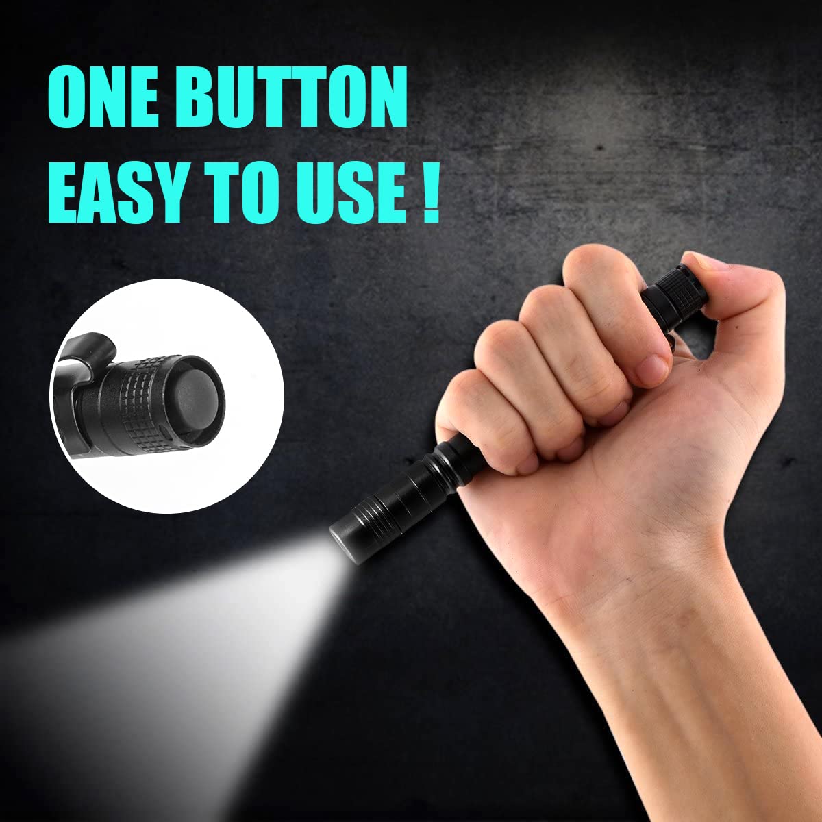 Portable Mini LED Pen Flashlig - Outdoor Lighting Black ulasan dan harga