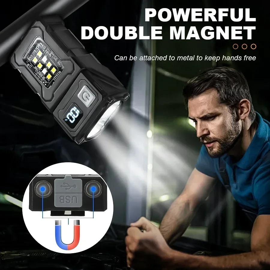 Mini USB Recharge LED Flashlig - Outdoor Lighting Black ulasan dan harga