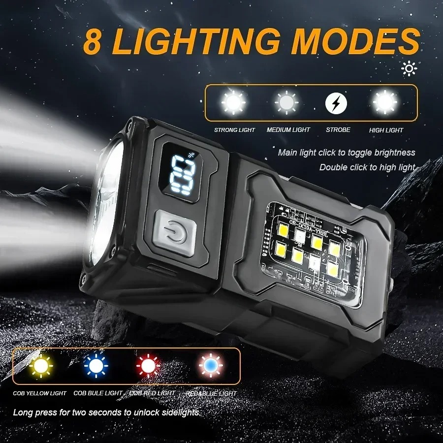 Mini USB Recharge LED Flashlig - Outdoor Lighting Black ulasan dan harga