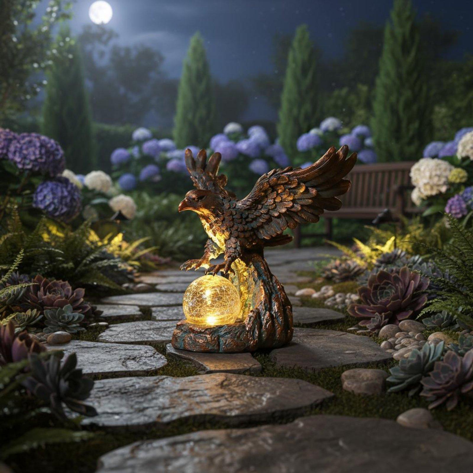 Solar Eagle Statue Light Water - Outdoor Lighting Pathway ulasan dan harga