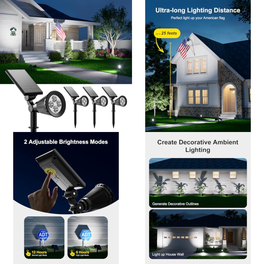 Solar Spotlights Outdoor Water - Outdoor Lighting And Landscape ulasan dan harga