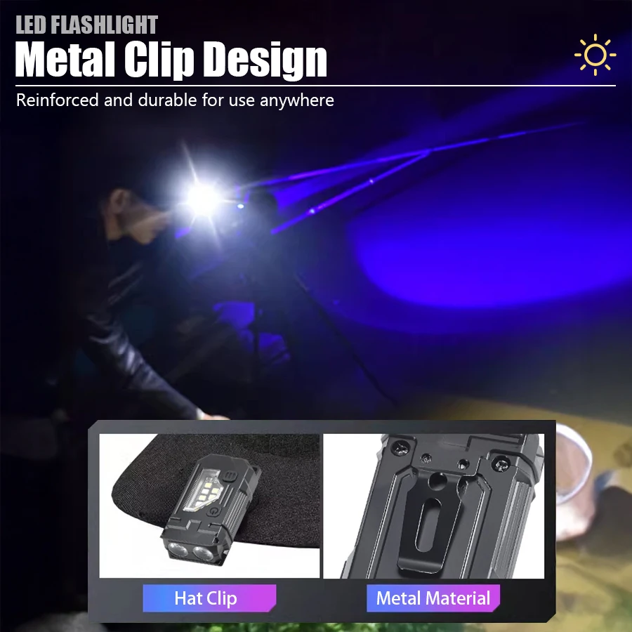 Mini Keychain EDC Flashlight - - Outdoor Lighting Black ulasan dan harga