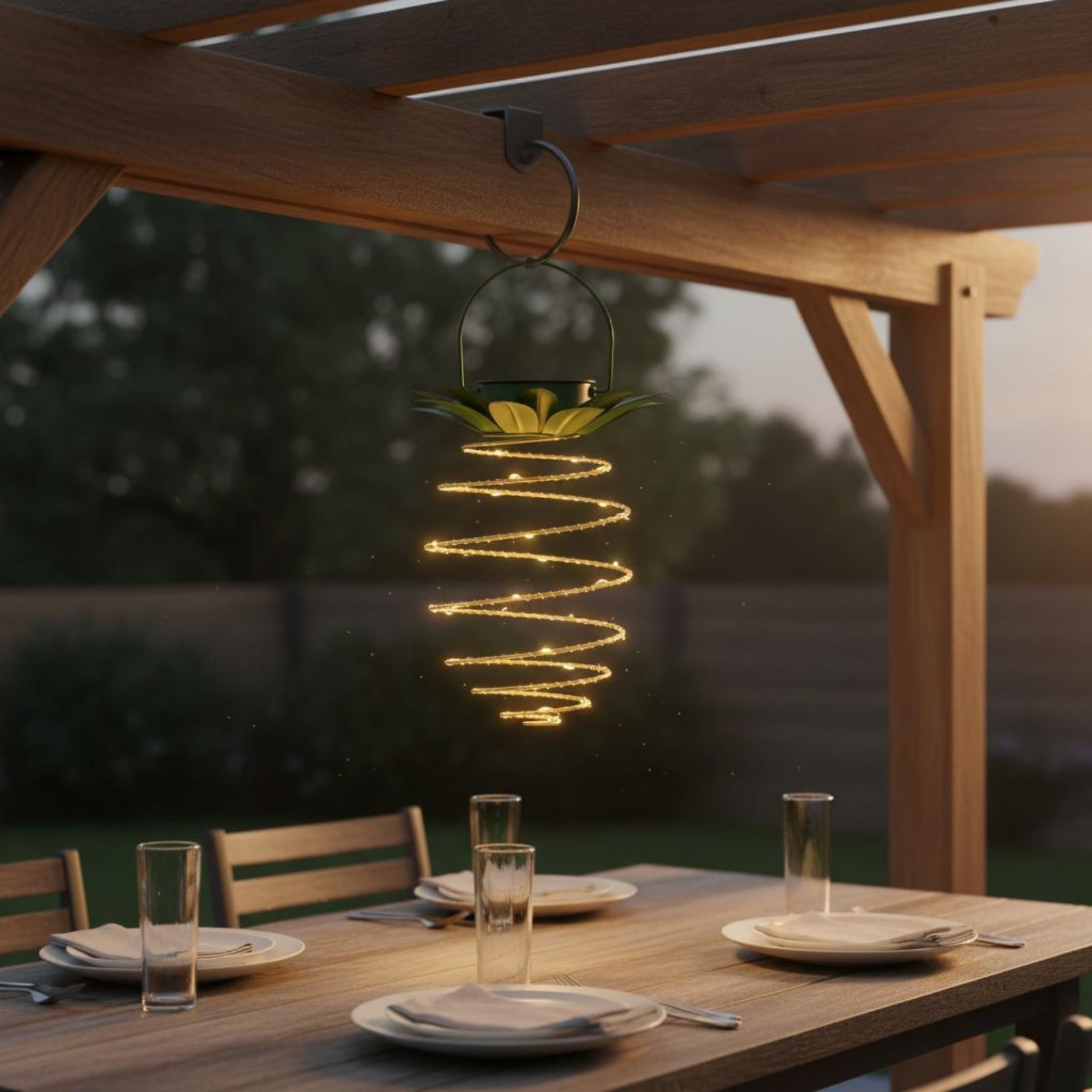 2 Pieces Solar Pineapple Lamp  - Outdoor Lighting And Landscape ulasan dan harga