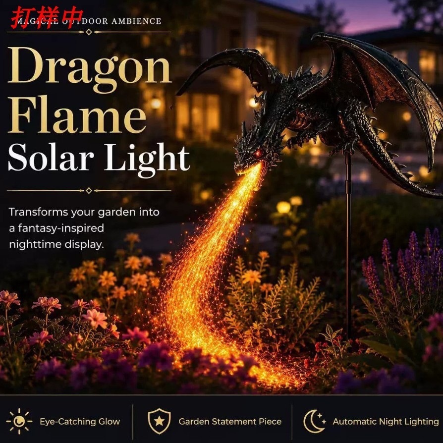 Solar Dragon Fire Garden Light - Outdoor Lighting Pathway ulasan dan harga