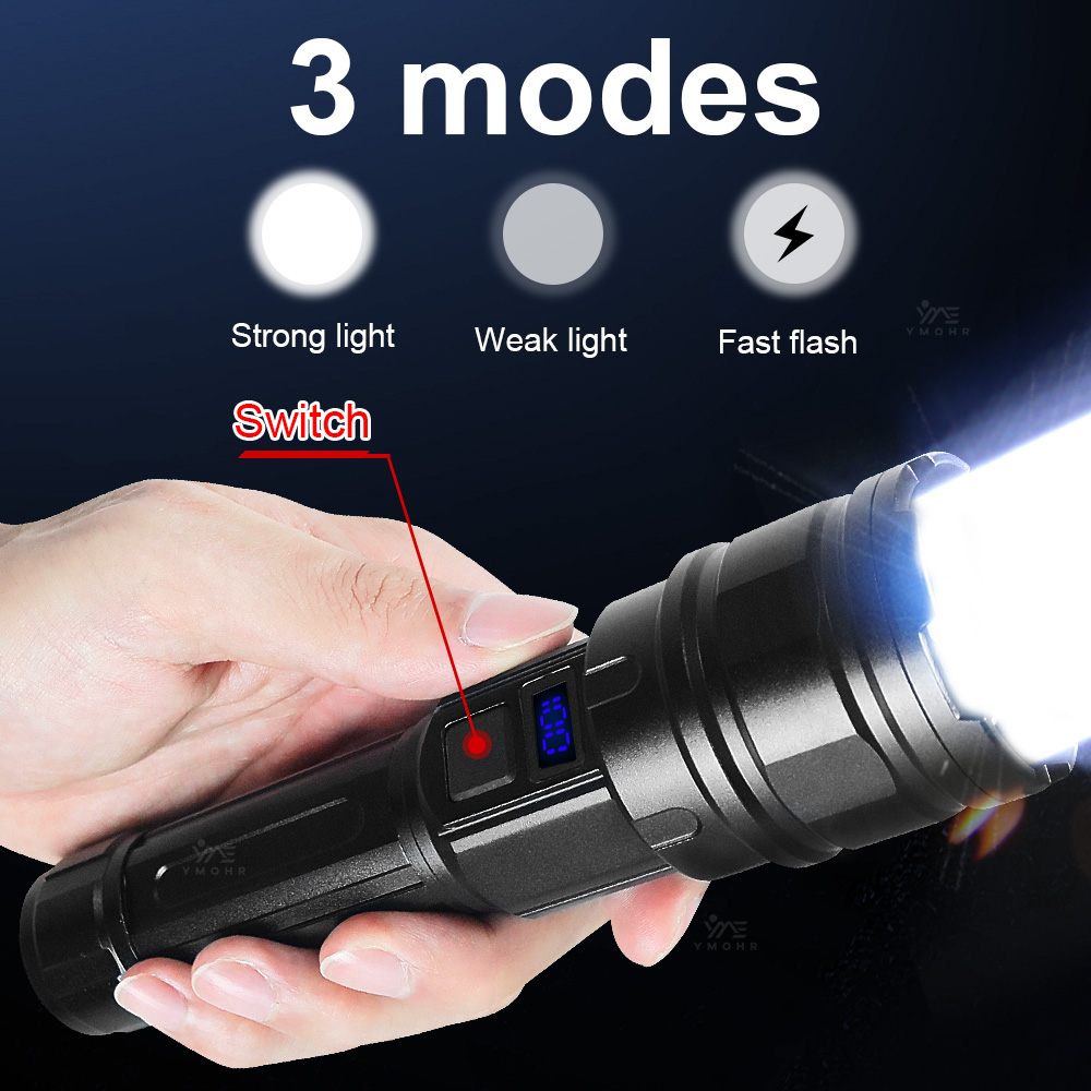 White Laser High Power Flashli - Outdoor Lighting Black ulasan dan harga